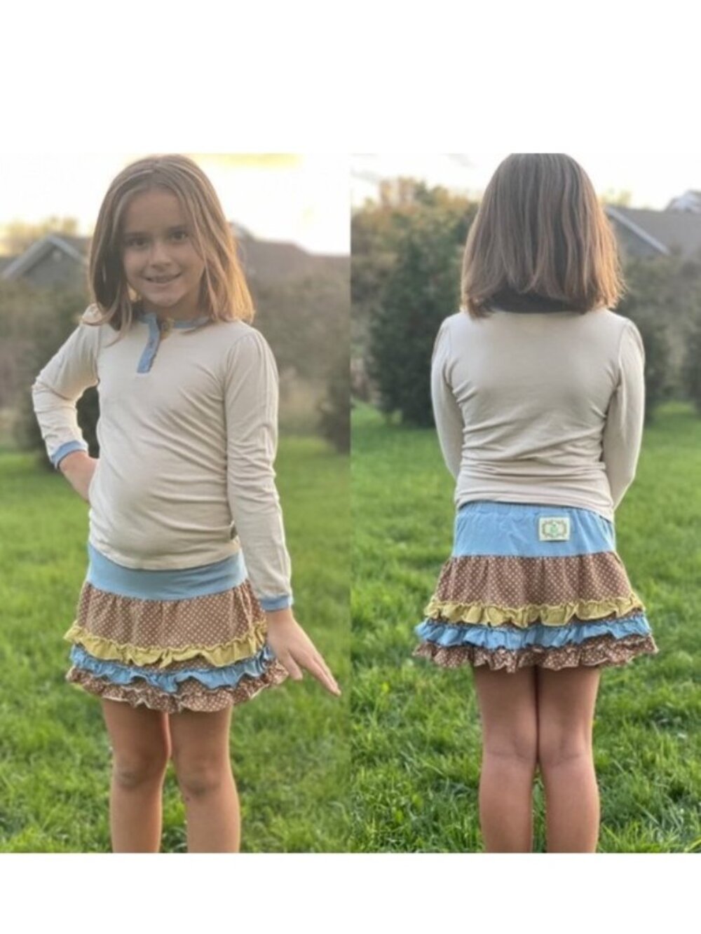 Swanky Baby Vintage | Long Sleeve with Skirt Two Piece Set | Size 8